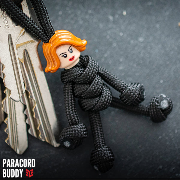 Black Widow Paracord Buddy Keychain