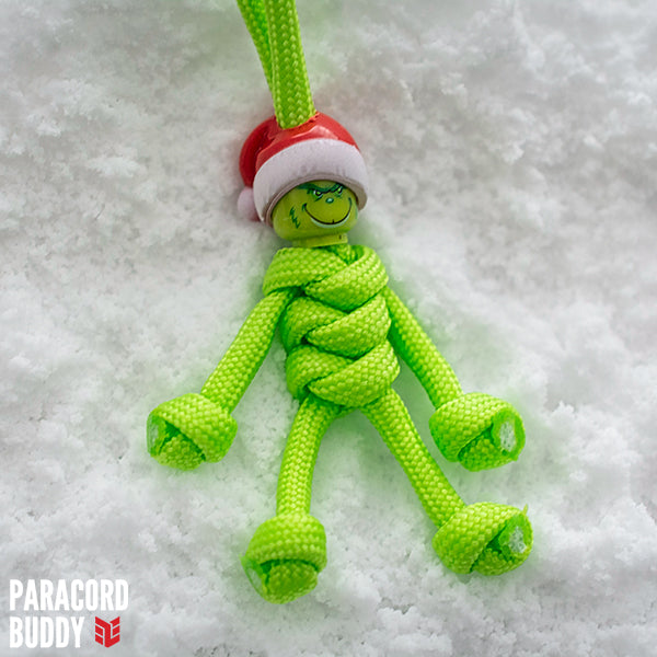 Grinch Paracord Buddy Keychain