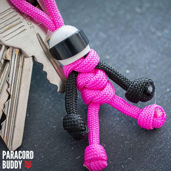 Hot Pink Biker Buddy Paracord Keychain