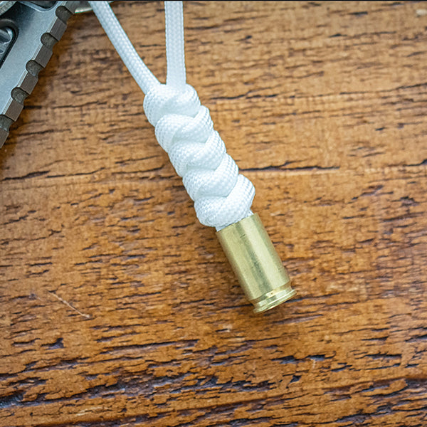 White 9mm Bullet Keychain