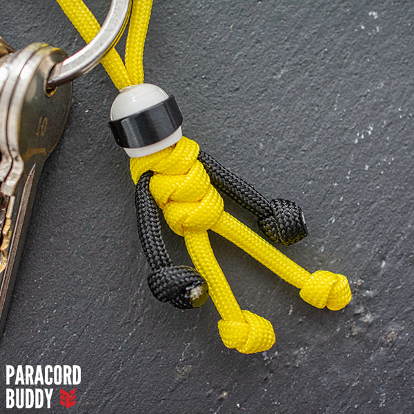 Yellow Biker Buddy Paracord Keychain